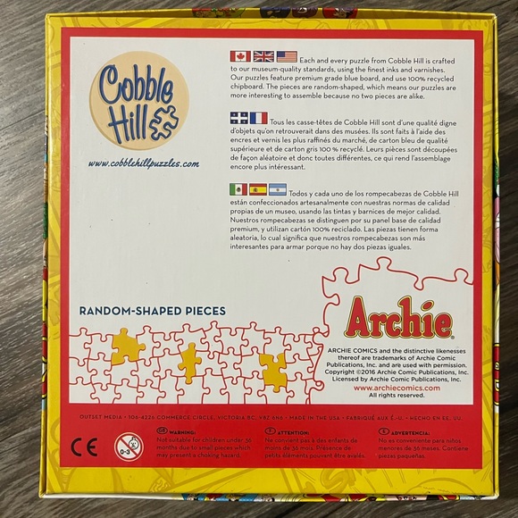 Cobble Hill Classic Archie 1000 piece puzzle. 🧩 - Picture 2 of 4
